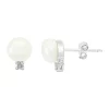 Best reviews of 🤩 Sterling Silver Freshwater Pearl and 1/10 ct. t.w. Diamond Earrings by Effy® 🎁