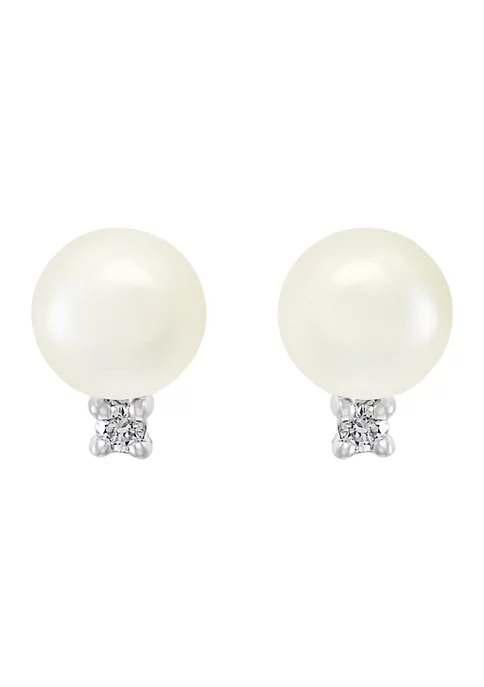 Best reviews of 🤩 Sterling Silver Freshwater Pearl and 1/10 ct. t.w. Diamond Earrings by Effy® 🎁 2 Best reviews of 🤩 Sterling Silver Freshwater Pearl and 1/10 ct. t.w. Diamond Earrings by Effy® 🎁 - Image 2