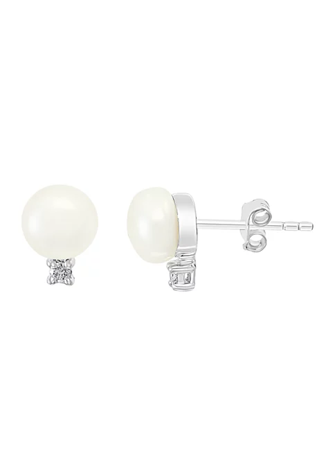 Best reviews of 🤩 Sterling Silver Freshwater Pearl and 1/10 ct. t.w. Diamond Earrings by Effy® 🎁 4 Best reviews of 🤩 Sterling Silver Freshwater Pearl and 1/10 ct. t.w. Diamond Earrings by Effy® 🎁 - Image 4