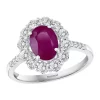 Hot Sale 👍 3/4 ct. t.w. Diamond and 1.42 ct. t.w. Ruby Ring in 14K White Gold by Effy® 😉