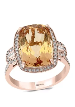 Best Pirce ✔️ 6.35 ct. t.w. Morganite and 3/8 ct. t.w. Diamond in 14K Rose Gold by Effy® 🧨