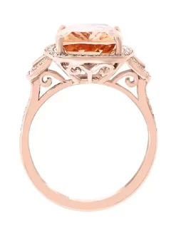 Best Pirce ✔️ 6.35 ct. t.w. Morganite and 3/8 ct. t.w. Diamond in 14K Rose Gold by Effy® 🧨 -Effy® Sales Shop Belk 3559