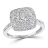 Flash Sale ✔️ 7/8 ct. t.w. Diamond Cluster Ring in 14K White Gold by Effy® 👍