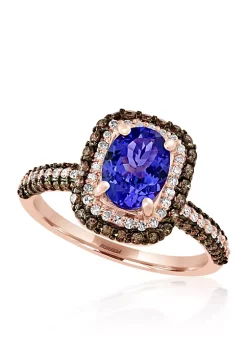 Coupon 🔔 Tanzanite and Diamond Ring in 14K Rose Gold by Effy® 😀