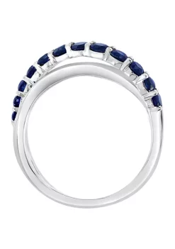 Buy 💯 7/8 ct. t.w. Natural Sapphires and 1/5 ct. t.w. Diamonds Ring in Sterling Silver by Effy® 😍 -Effy® Sales Shop Belk 3585