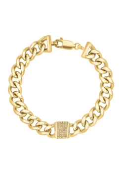 Best Pirce 🔔 Men's Gold-Plated Sterling Silver Diamond Bracelet by Effy® ✔️