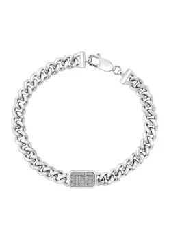 Hot Sale 😉 Men's 1/5 ct. t.w. Diamond Bracelet in Sterling Silver by Effy® 😍
