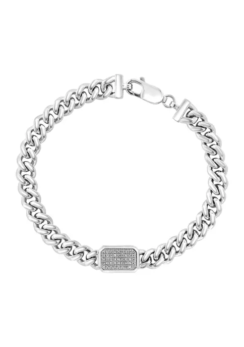 Hot Sale 😉 Men's 1/5 ct. t.w. Diamond Bracelet in Sterling Silver by Effy® 😍 1 Hot Sale 😉 Men's 1/5 ct. t.w. Diamond Bracelet in Sterling Silver by Effy® 😍