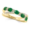Coupon ⌛ 1/5 ct. t.w. Diamond and 7/8 ct. t.w. Emerald Ring in 14K Yellow Gold by Effy® ❤️