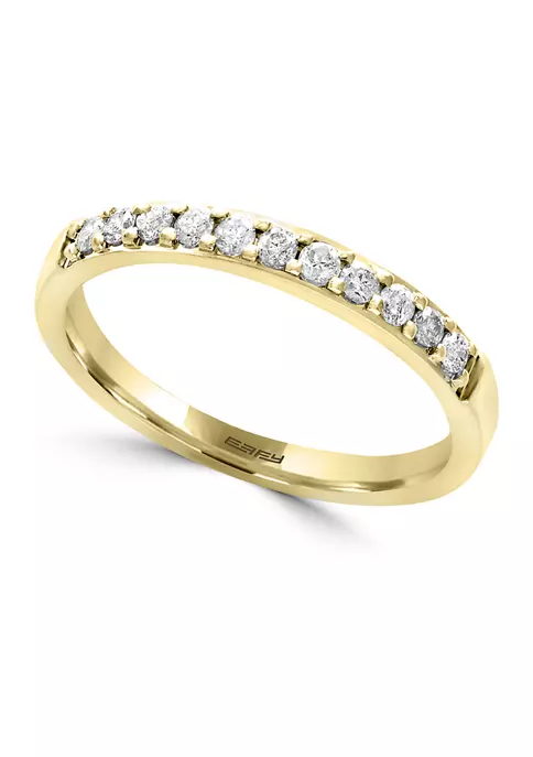 Top 10 ⭐ 1/4 ct. t.w. Diamond Band in 14K Yellow Gold by Effy® ✨ 2 Top 10 ⭐ 1/4 ct. t.w. Diamond Band in 14K Yellow Gold by Effy® ✨ - Image 2