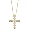 New 🔔 14K White and Yellow Gold 1/5 ct. t.w. Diamond Cross Necklace by Effy® 🌟