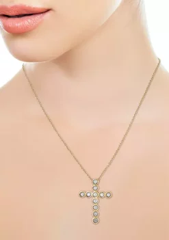 New 🔔 14K White and Yellow Gold 1/5 ct. t.w. Diamond Cross Necklace by Effy® 🌟 6 New 🔔 14K White and Yellow Gold 1/5 ct. t.w. Diamond Cross Necklace by Effy® 🌟 -Effy® Sales Shop Belk 3654