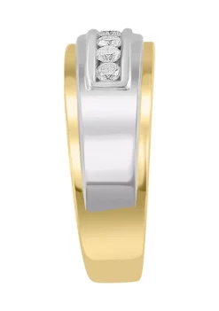 Cheap 💯 Men's Gold Plated Diamond Ring in Sterling Silver by Effy® 🥰 -Effy® Sales Shop Belk 3662