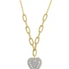 Best reviews of ⌛ 1/4 ct. t.w. Diamond Heart Pendant Necklace in 14K Yellow Gold by Effy® 🌟
