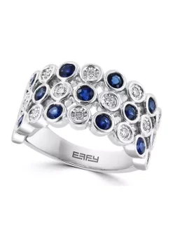 Budget 😍 Diamond and Natural Sapphire Ring in Sterling Silver by Effy® 😀 11 Budget 😍 Diamond and Natural Sapphire Ring in Sterling Silver by Effy® 😀 -Effy® Sales Shop Belk 3698