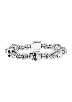 Best deal 🧨 Men's Skull Sterling Silver Bracelet by Effy® 🎁 -Effy® Sales Shop Belk 3716