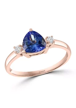 Best Sale 🔔 14k Rose Gold Diamond, Tanzanite Ring by Effy® 🧨