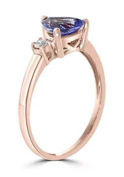 Best Sale 🔔 14k Rose Gold Diamond, Tanzanite Ring by Effy® 🧨 -Effy® Sales Shop Belk 3720