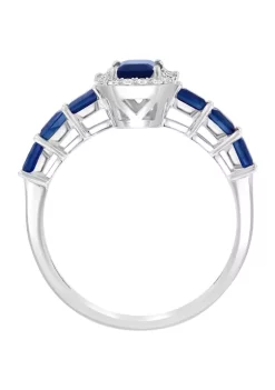 Buy ✔️ 14K White Gold Diamond and Natural Sapphire Ring by Effy® 🥰 -Effy® Sales Shop Belk 373