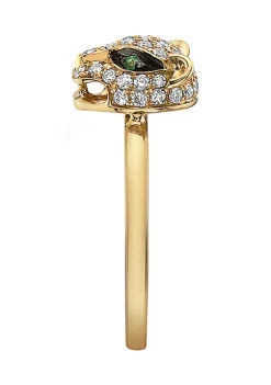 Best Sale 😉 14k Yellow Gold Diamond and Natural Emerald Panther Ring by Effy® 💯 7 Best Sale 😉 14k Yellow Gold Diamond and Natural Emerald Panther Ring by Effy® 💯 -Effy® Sales Shop Belk 3742