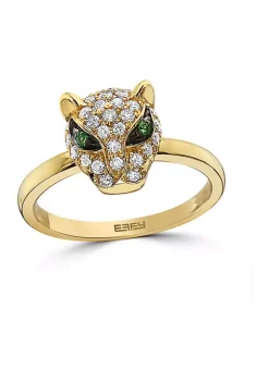 Best Sale 😉 14k Yellow Gold Diamond and Natural Emerald Panther Ring by Effy® 💯 8 Best Sale 😉 14k Yellow Gold Diamond and Natural Emerald Panther Ring by Effy® 💯 -Effy® Sales Shop Belk 3743