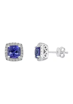 Best deal ⌛ 1/6 ct. t.w. Diamond and 1.9 ct. t.w. Tanzanite Earrings in Sterling Silver by Effy® 🧨