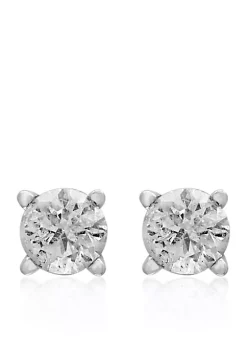 Coupon 🎁 1/4 ct. t.w. Classic Diamond Studs in 14K White Gold by Effy® 🎉