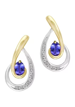 Best deal 🛒 1/6 ct. t.w. Diamond and 7/8 ct. t.w. Tanzanite Earrings in 14K Two Tone Gold by Effy® 🤩 5 Best deal 🛒 1/6 ct. t.w. Diamond and 7/8 ct. t.w. Tanzanite Earrings in 14K Two Tone Gold by Effy® 🤩 -Effy® Sales Shop Belk 3790