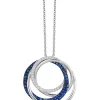 Discount 😀 1/6 ct. t.w. Diamond and 5/8 ct. t.w. Sapphire Pendant Necklace in 14K White Gold by Effy® 🎉