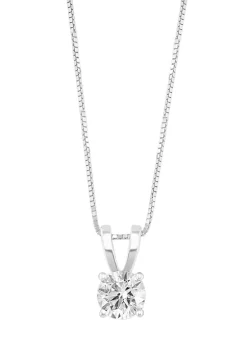 Discount ❤️ 14K White Gold Lab Grown Diamond Pendant (With 1 ct. t.w. Center Size) by Effy® ✨
