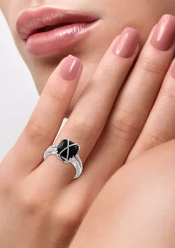 Best Pirce 🔥 Onyx Square Cable Ring in Sterling Silver by Effy® ✨ -Effy® Sales Shop Belk 3876