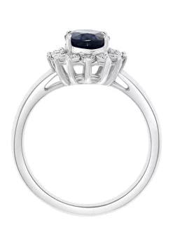 Brand new 👍 Diamond and Natural Sapphire Ring in 14K White Gold by Effy® 😀 -Effy® Sales Shop Belk 3884