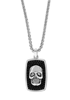 Best deal 💯 Men's Sterling Silver Black Spinel Pendant Necklace by Effy® ✨