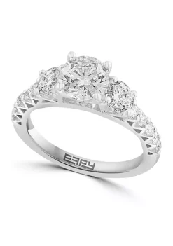 Promo 😍 Lab Created 14K White Gold Lab Grown Diamond Ring (with 1 ct. t.w. Center Size) by Effy® 🤩