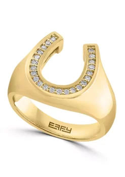 Best deal 🛒 Men's 1/4 ct. t.w. Diamond Ring in 14K Yellow Gold by Effy® ⭐