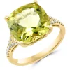 Outlet 🛒 14k Yellow Gold 1/5 ct. t.w. Diamond and 5.5 ct. t.w. Lemon Quartz Ring by Effy® 🥰