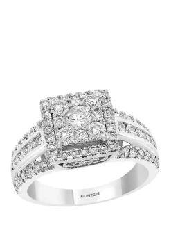 Flash Sale ⌛ 1.44 ct. t.w. Diamond Cluster Ring in 14K White Gold by Effy® 👍