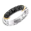 Promo 🌟 925 Sterling Silver/14K Yellow Gold Black Diamond Ring by Effy® ⭐