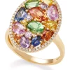 Brand new 🎉 1/6 ct. t.w. Diamond and 4.2 ct. t.w. Multi Sapphire Ring in 14K Yellow Gold by Effy® ✔️