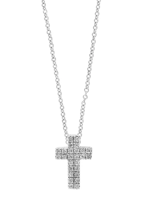 Hot Sale 😀 Pavé Diamond Cross Necklace by Effy® ✔️ 1 Hot Sale 😀 Pavé Diamond Cross Necklace by Effy® ✔️