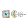 Best reviews of 👍 14k Two-Tone Gold Diamond and Blue Topaz Earrings by Effy® 😍