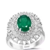 Promo 🔥 3/4 ct. t.w. Diamond. 1.52 ct. t.w. Natural Emerald Ring in 14k White Gold by Effy® ❤️