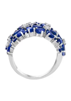 Outlet 😀 14K White Gold Diamond and Natural Sapphire Ring by Effy® 😉 -Effy® Sales Shop Belk 4017