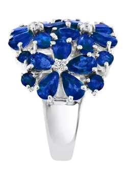 Outlet 😀 14K White Gold Diamond and Natural Sapphire Ring by Effy® 😉 -Effy® Sales Shop Belk 4018