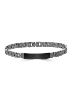 New 😉 Men's 6.8 ct. t.w. Onyx Chain Link Bracelet in Sterling Silver by Effy® 🌟 -Effy® Sales Shop Belk 4039