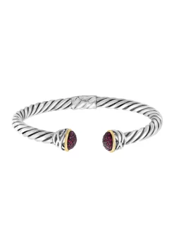Wholesale 🔔 Ruby Bangle Bracelet in 18K Sterling Silver by Effy® 🥰