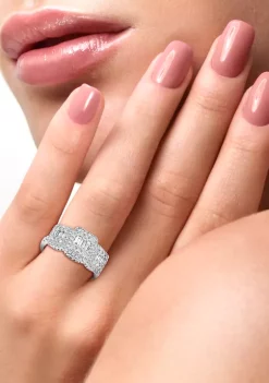 Outlet 👏 1 ct. t.w. Diamond Cluster Square Ring in 14K White Gold by Effy® ✔️ -Effy® Sales Shop Belk 4062