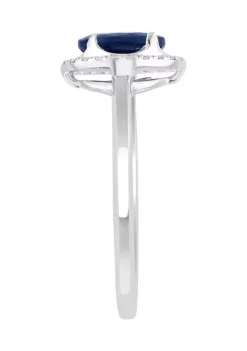 Wholesale 🧨 14K White Gold Diamond and Natural Sapphire Ring by Effy® ⭐ -Effy® Sales Shop Belk 4071