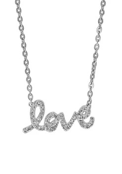 Deals 🧨 1/4 ct. t.w. Diamond Love Necklace in Sterling Silver by Effy® 🥰