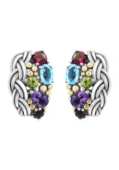 Wholesale 🥰 Sterling Silver Amethyst, Blue Topaz, Smoky Quartz, Rhodolite, and Peridot Earrings by Effy® 🔥 -Effy® Sales Shop Belk 4092